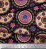 Soimoi Японский креп-атласная ткань с цветочным принтом Мандалы, швейная ткань, метр 42 дюйма