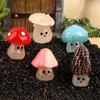 Luminous Mini Colorful Mushroom Ornament Cartoon Colorful Model Micro Landscape Dollhouse Miniature Toy Car Decoration