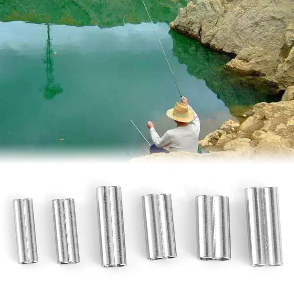 Connector High Quality Stainless Steel Line Crimping Sleeves Fishing Wire Tube Double Copper Tube