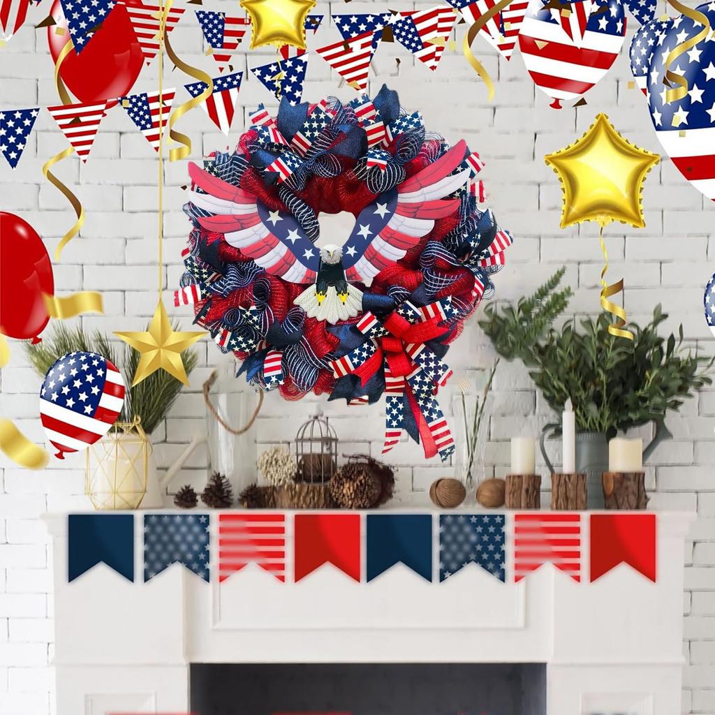 3DIndependence Day Flag Garland Home Front Decoration Door Hanging Garland Pendant