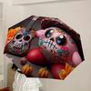 1pc Day of the Dead Guitar Automatic Open/Close Umbrella, Lightweight Design for Everyone, Halloween & Christmas Gifts - Ideal for Daily, Formal, Part