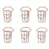 100pcs Paper Clips Innovative Cute Rose Coffee Cup Shape Reusable Mini Metal Paperclips for Office