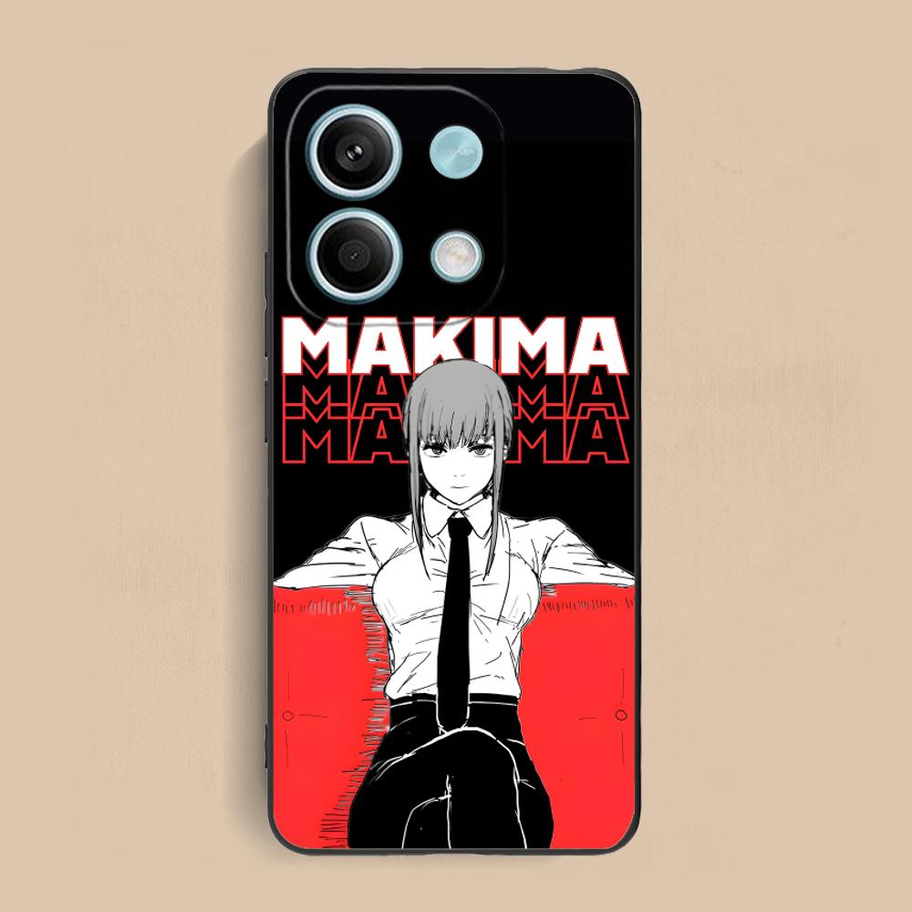 Чехол для телефона 'Chainsaw Makima' для Xiaomi Redmi Note 14 13 12 11 A5 3 2 1 Pro Plus 4G 5G Цветная печать Красивый чехол для смартфона
