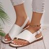2024 Горячая Распродажа Женская Обувь Женские Сандалии с Защипнутым Носком Летние Пряжки Твердые Солфт Подошва Легкие Повседневные Пляжные Плоские Удобные Сандалии