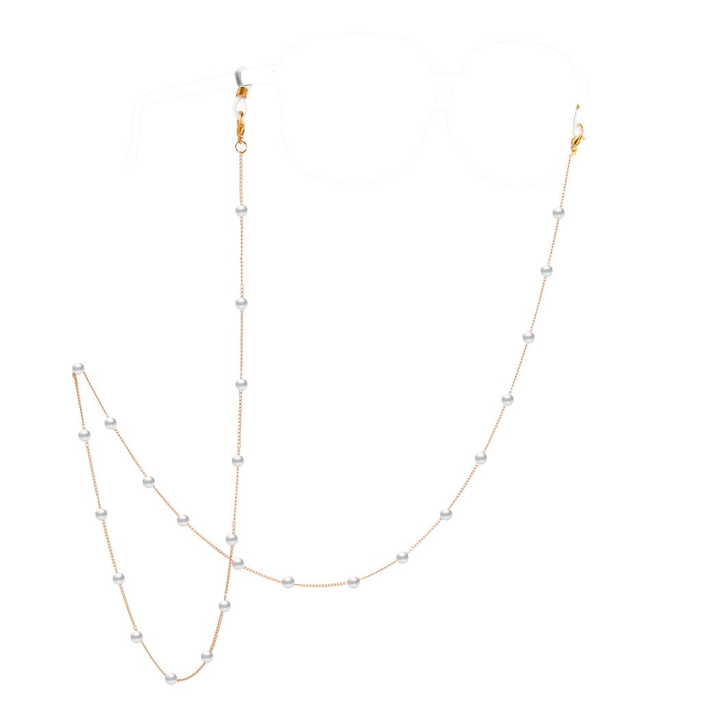 Новая золотая цепочка для солнцезащитных очков, цепочка для маски, неправильная женская нескользящая бисерная оправа для очков, шнурок EMA