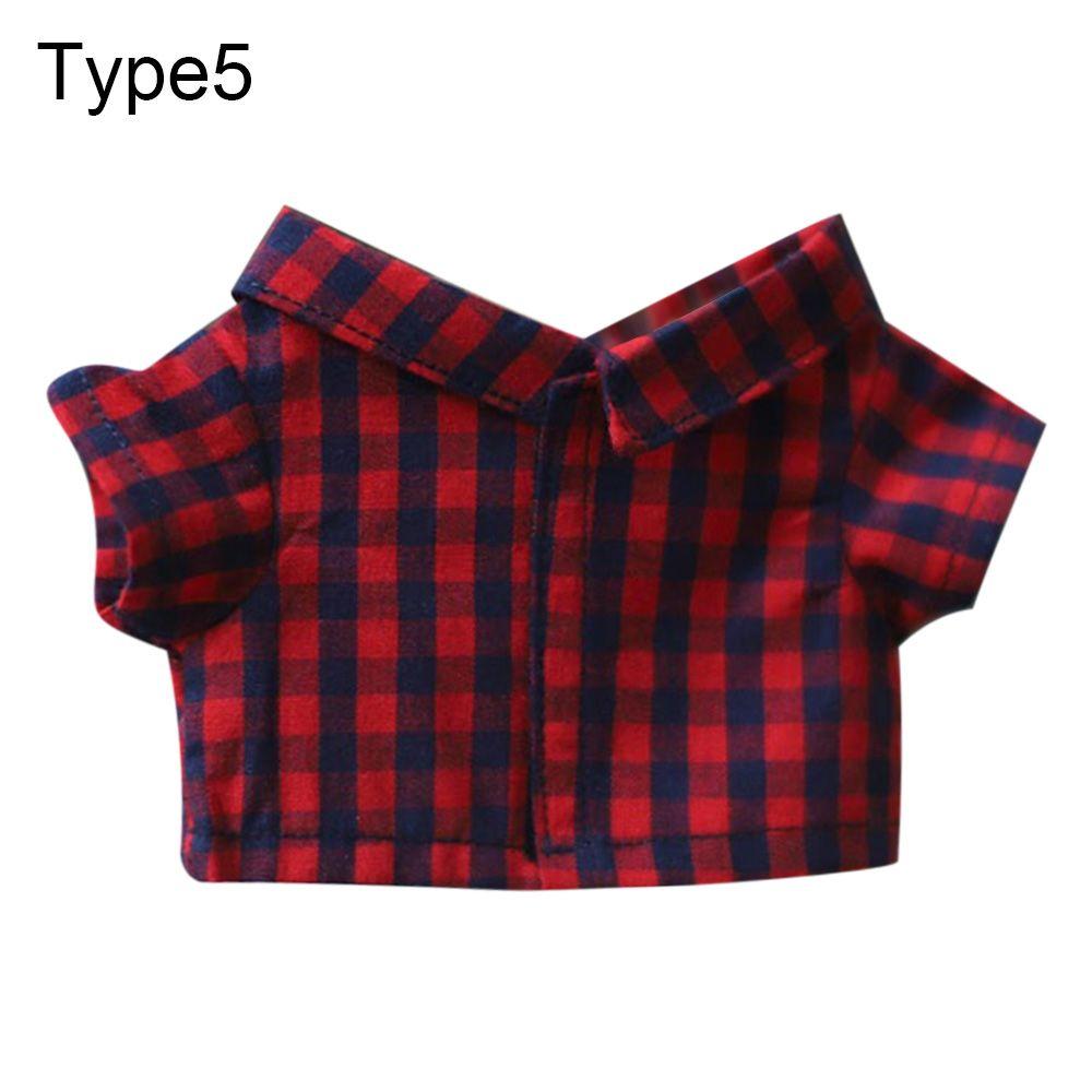 Accessories Cotton Stuffed Stripes Lattice 20CM Doll Shirt Solid Color Blouse Idol Doll Clothes