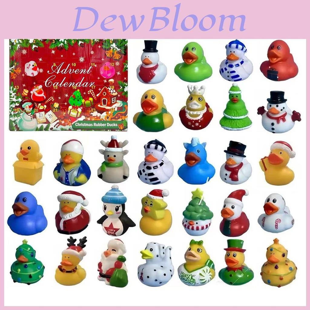 Рождественский набор детских игрушек для ванны с пищащими резиновыми уточками для праздничных игр