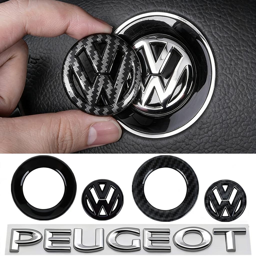 W126ABS Carbon Fiber Pattern Car Steering Wheel Sticker For Volkswagen GTI Passat B6 MK6 7 Golf 4 5 Polo Caddy Tiguan CC / Valve Cap