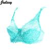 Julexy Big C D E Women Bra Transparent Ultrathin Bralette Plus Size Underwear Lace Brassiere