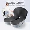 Comfort Memory Foam Backrest Cushion Non-Slip Breathable Chair Cushion One-piece Design Waist Protection Truck Seat Cushion