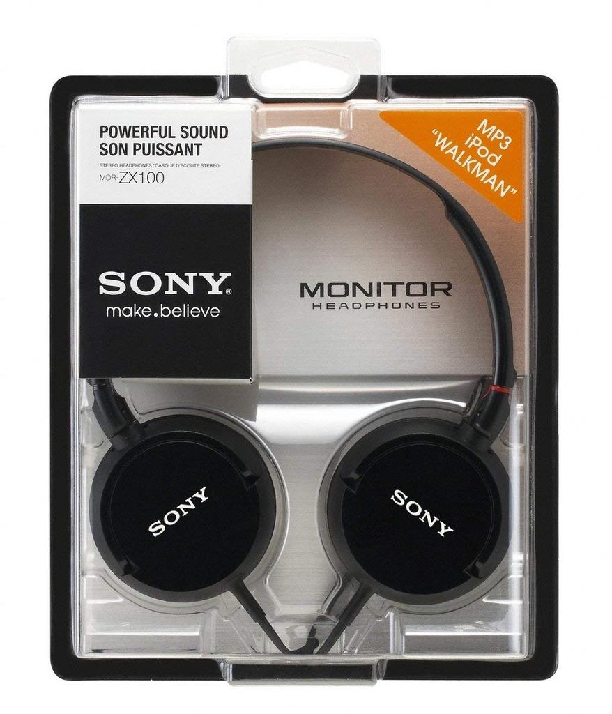 Sony MDRZX100B Fashionable Headphones Black