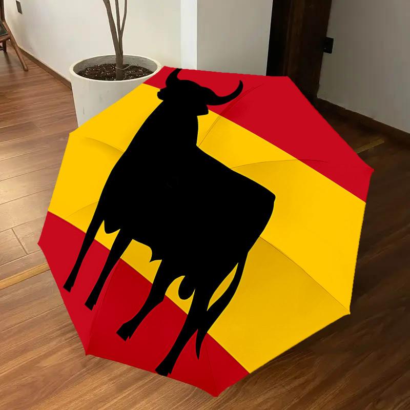 1PC bull flag Umbrella-8-Rib Reinforced, Automatic Open, Lightweight & Durable, Cute Fashion Accessory for Outdoor-T198