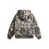 American Vintage Camo Hooded Puffer Jacket Loose Fit Winter Warm Coat Men