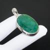 Emerald Gemstone Handmade 925 Sterling Silver Pendant Antique Emerald Gemstone Pendnat Oval Design Pendant Thanksgiving Gifts