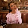 Women's One Shoulder Tie Design Solid Colour Spice Girls Pleated Waist Slim Peplum Fashion Long Sleeve Short T-Shirt