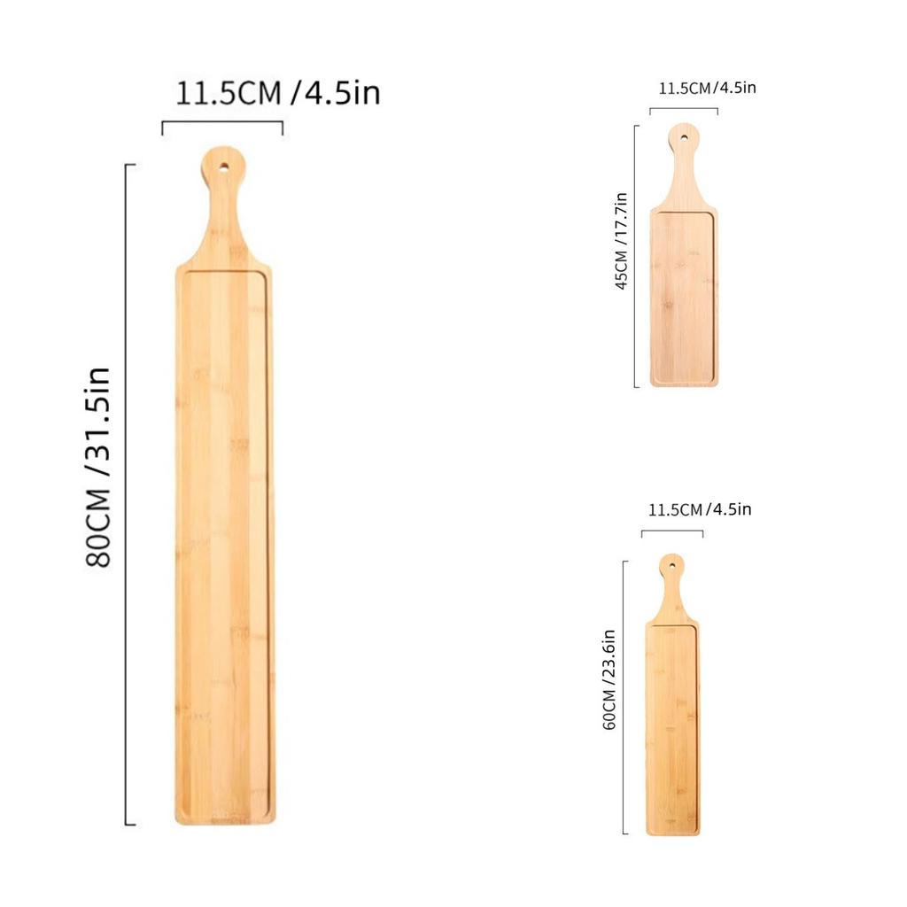 Деревянная сервировочная доска с ручкой для кухни Длинная деревянная тарелка Поднос для рулета из жирной говядины и баранины Сервировочные тарелки Деревянные тарелки для закусок