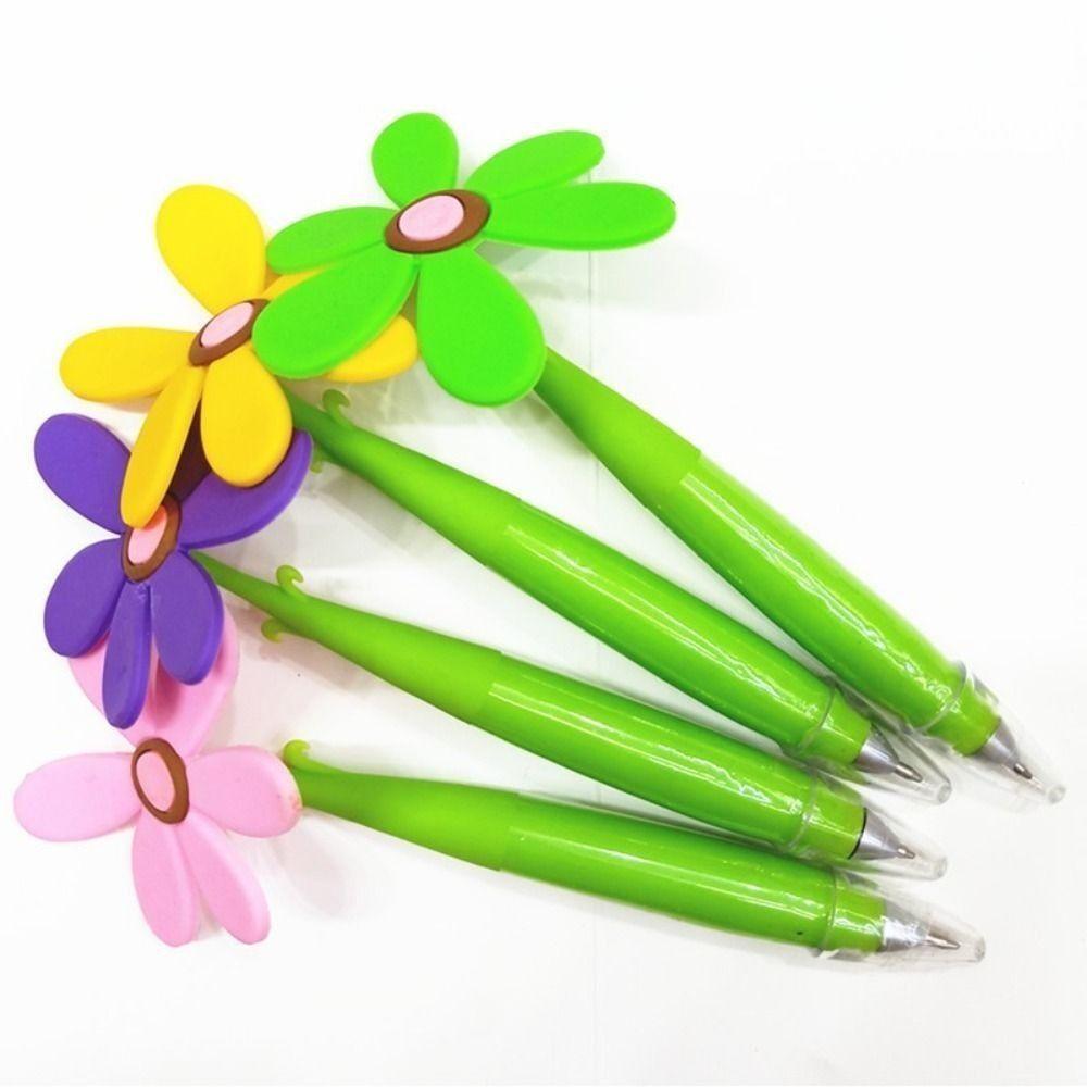 Plastic Writing Signing Pen Cartoon Sunflower Ballpoint Pen New Ballpoint Pen