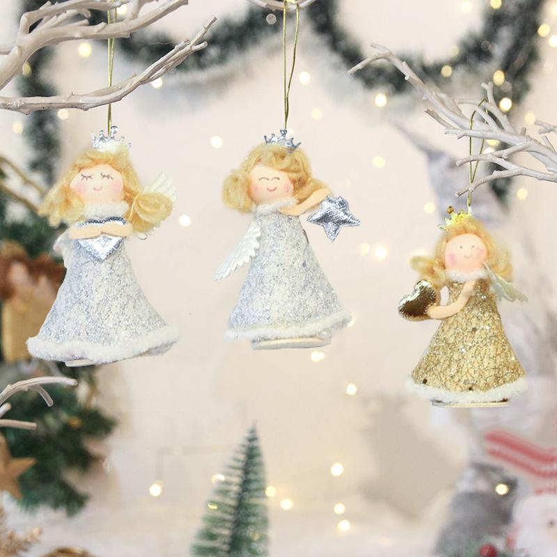 Рождественская вечеринка дома принцесса декоративные рождественские елки принадлежности ангел девочка самодельные праздничные украшения