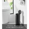 [Yamazaki] Toilet Pot Round Black Tower 10988, Round (W10.9x D10.9 x H30.5cm)