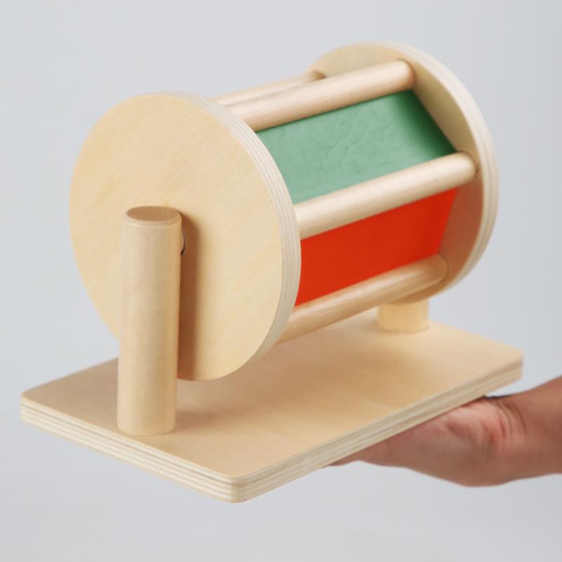 Монтессори деревянный ящик для ящиков раннее образование текстильный барабан мяч давление и головоломки игрушки для детского сада