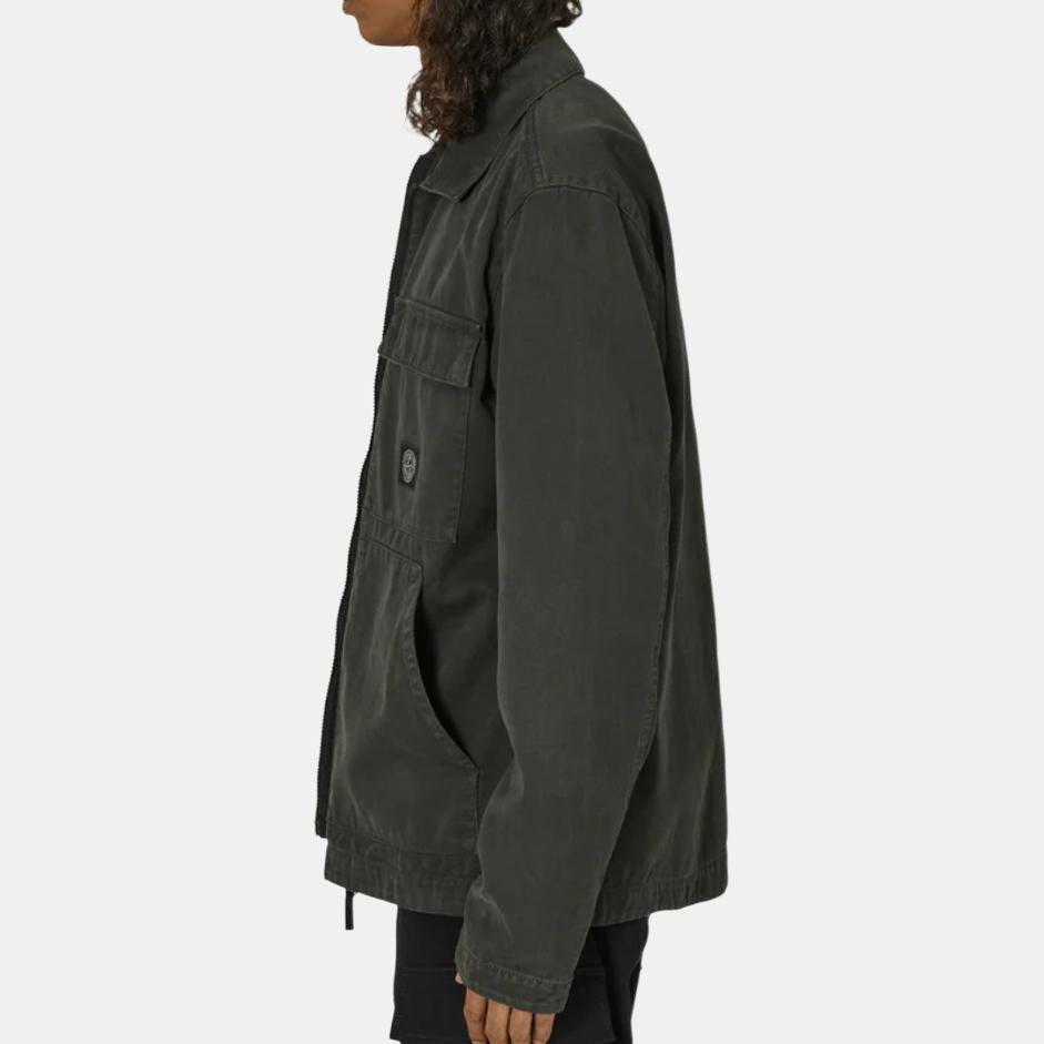 STONE ISLAND Куртка мужская с логотипом, на молнии, с воротником-стойкой, с длинным рукавом, серый 811511501-V0162