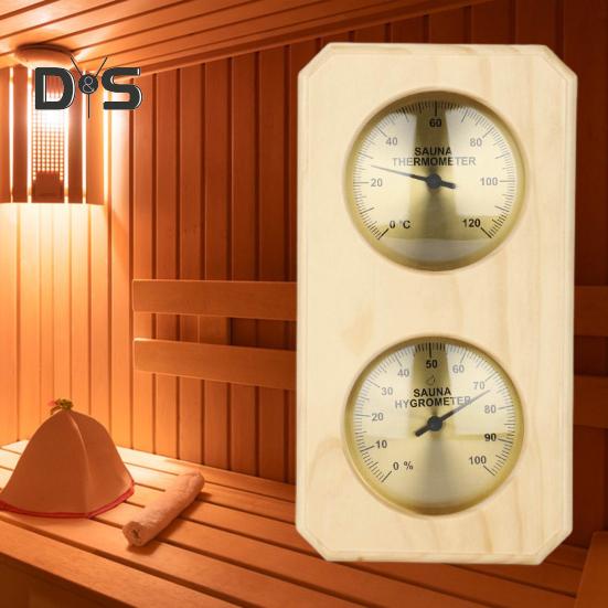 Термометр для сауны Большой экран Батарея не требуется Высокоточный настенный мониторинг температуры 2-в-1 Цифровой термометр для сауны Гигрометр