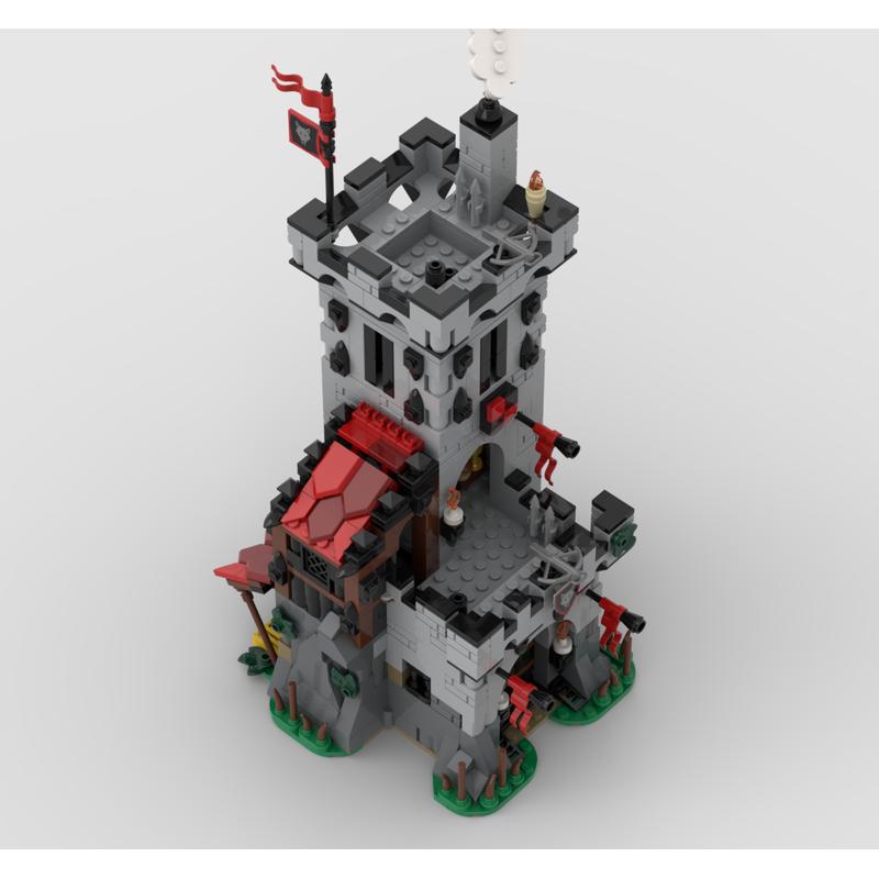 877 деталей Новый MOC Строительная модель Средневековый Замок Волчьего Аванпоста DIY Креативный Образовательный Детский Конструктор Подарок