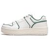 Li Ning Cheese Versatile Comfortable Simple Thick Sole Height Increasing Non-Slip Low-Top Skate Shoes Women Sneaker White Green AGCU104-3