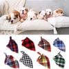 Design Cotton Bandana Lattice Plaid Triangular Bibs Dog Collar Saliva Towel Neck Scarf Neckerchief