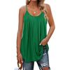 Women Casual Loose Shirts Spaghetti Strap Sleeveless Print Cute Tops Camisole Tee Tank