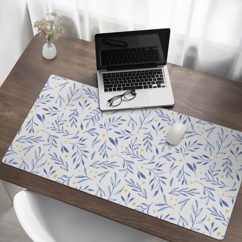 Universal Protective Pad for Tables and Countertops, Watercolor Leaves, 120x60 cm
