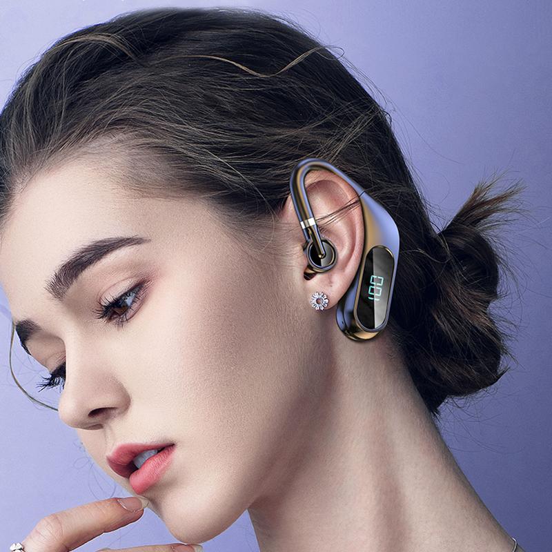 VAORLO HD HiFi бизнес-наушники с цифровым дисплеем, беспроводная гарнитура большой емкости с микрофоном для iphone XiaoMi Huawei IPX5, водонепроницаемая