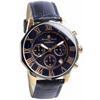 Salvatore Marra Men's Navy Chronograph Watch, 10 ATM Water Resistant, Leather Strap, SM15104S-PGNVPG