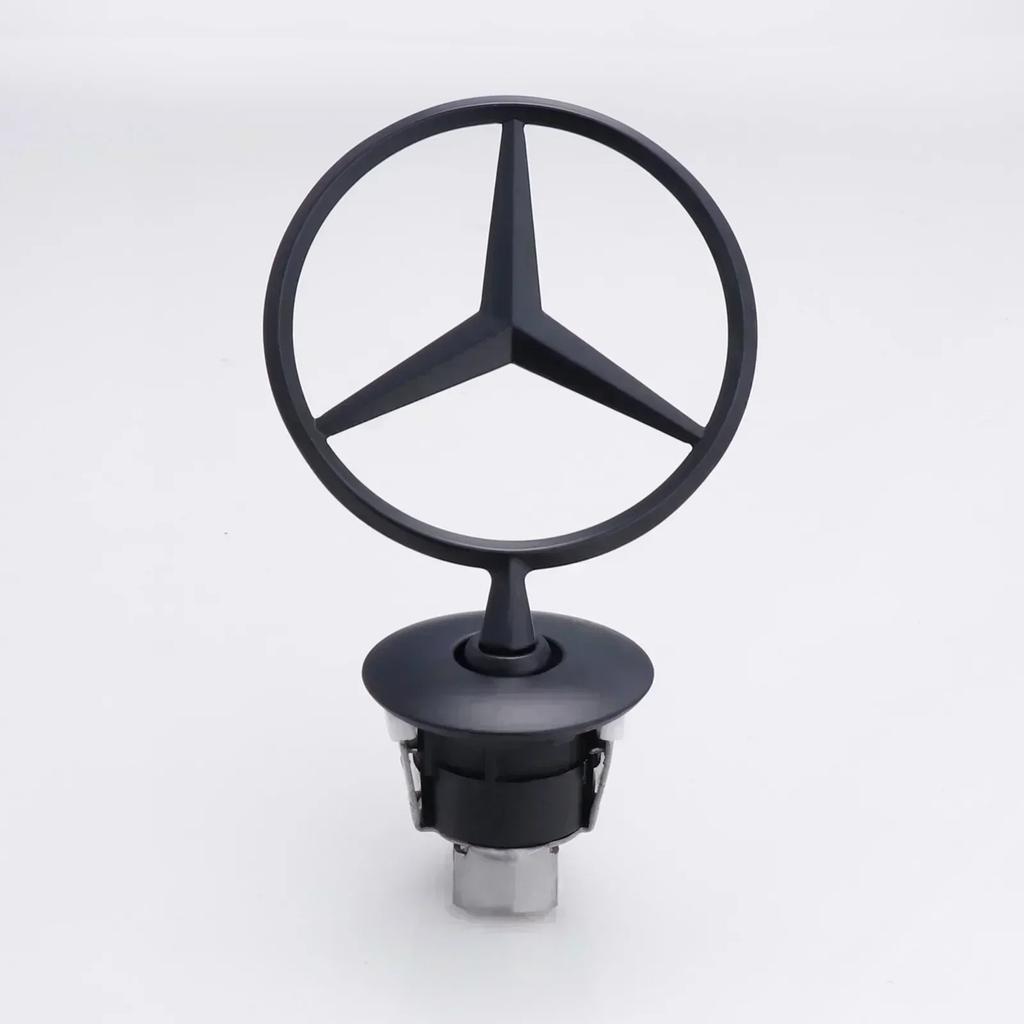 CEV5 3D Car Front Bonnet Hood Emblem Round Zinc Alloy Badge For Mercedes Benz C E S Class W204 W205 W212 W213 W211 W220 W222 W223