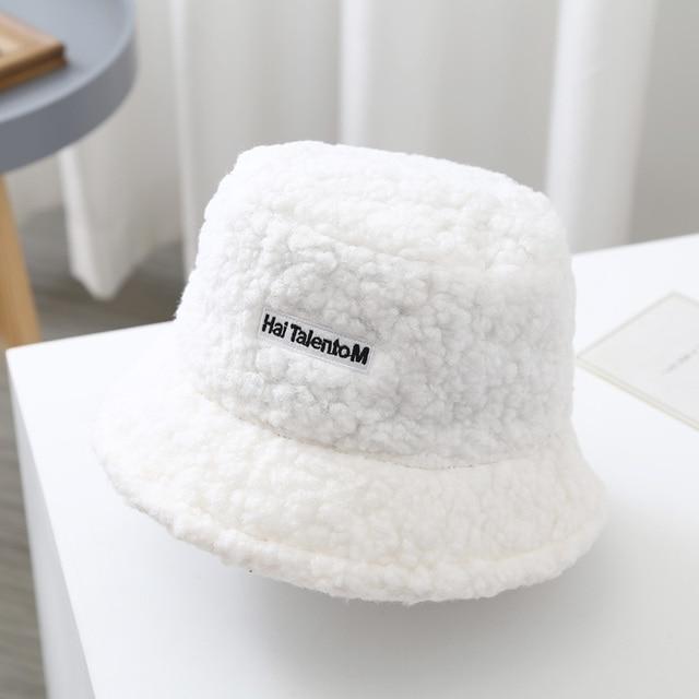 Панама из искусственного меха ягненка, зимние теплые бархатные шапки Тедди для женщин, женские утолщенные Панамы Боб, уличная шляпа в рыбацком стиле, кепки