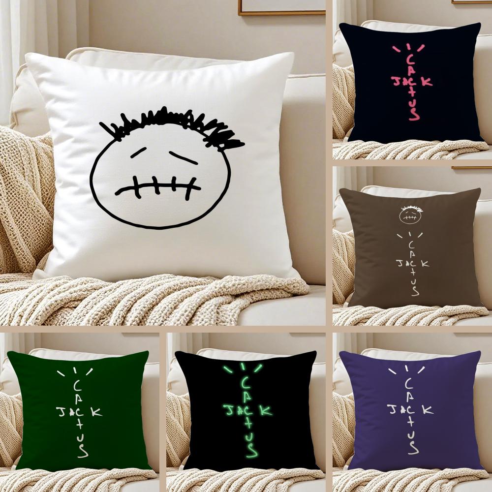 Cool CCactus JJack Cushion Cover Pillowcase Ultra Soft Skin Friendly Fabric Cloud Like Comfort Concealed Zipper