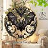 Bat Stained Glass Suncatcher Window Hanging Decoration Halloween Gothic Bat Glass Ornament for Window Home Kitchen