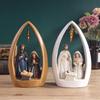 European Holy Infant Resin Figurine - Nativity Scene Tabletop Decoration