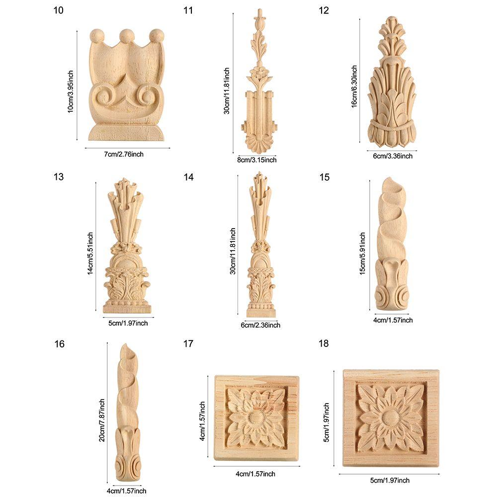 Style Decoration Crafts Vintage Wood Carved Cabinet Seat Feets Furniture Foot Legs Home Decor