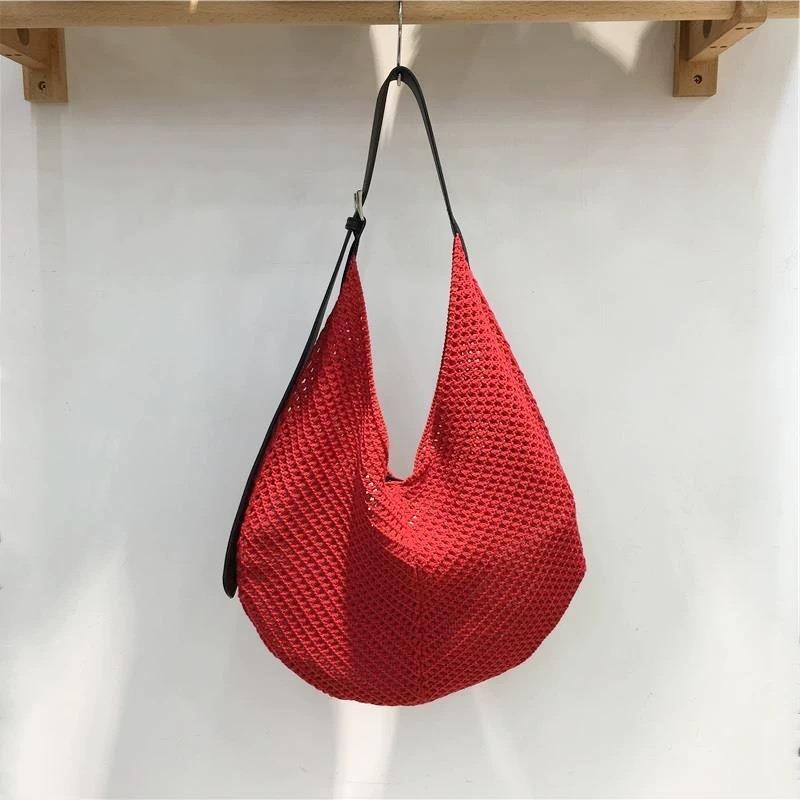 Сумка на одно плечо, Женская летняя пляжная сумка, Нишевая модная сумка-тоут с вырезами