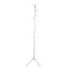 Clothes Tree Solid Wood Round Corner Simple Fashionable Beautiful Coat Hanger for Living Room White