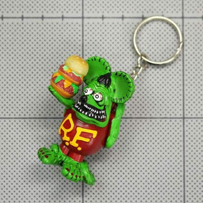 Rat Fink Keychain Hamburger KH-RKF024RF-MON, Assorted Colors, 5.5cm