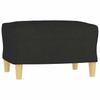 Vidaxl 3-Osobowa Sofa Z Podnóżkiem, Czarna, 180 Cm, Tkaniną