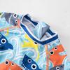 Baby Toddler Boys One Piece Swimsuit Set Long Sleeve Swimwear Cute Cartoon Bathing Suit Rash Guards with Hat 6M-5Y