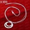 925 Sterling Silver Snake Chain O-shaped Frosted Necklace Fashionable Wedding Jewelry