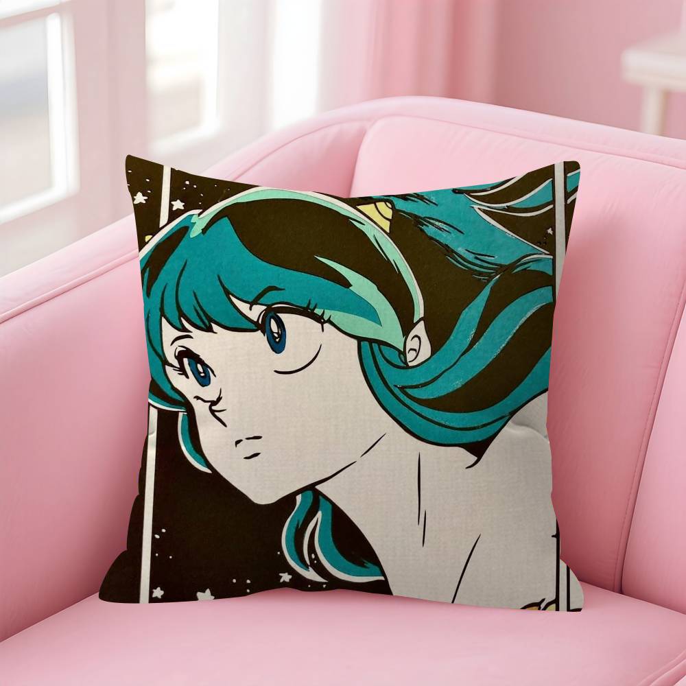 Urusei Yatsura Anime Personalized Pillow Cover Kids Bedroom Wild Party Decor Pillowcase kid Birthday shower Gift