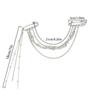 Chain Multi-Layer Brooch Clothes Accessories Hip Hop Brooch  Clothes Decoration