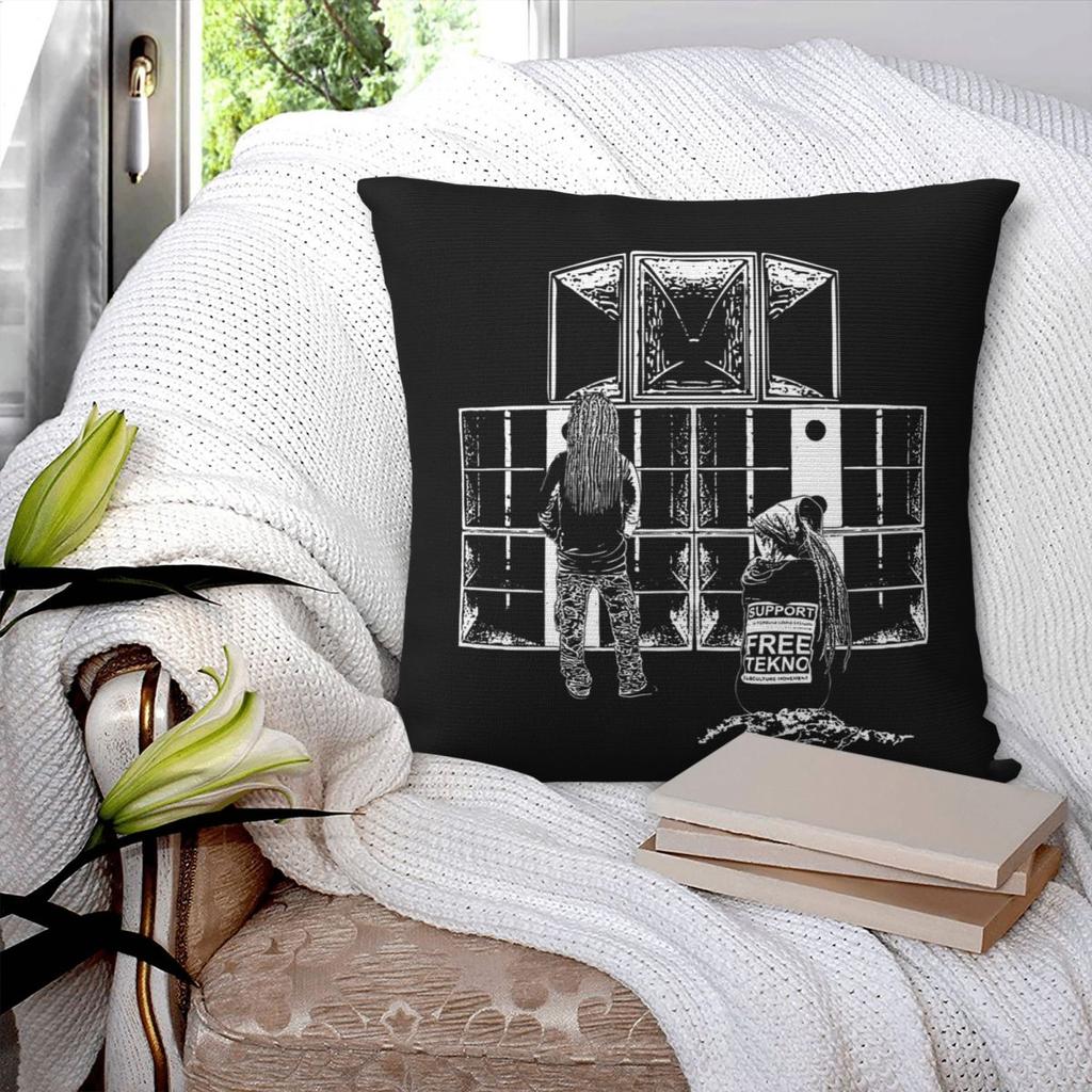 FA Tekno M Square Pillowcase Pillow Cover Polyester Cushion Zip Decorative Comfort Throw Pillow for Home Car