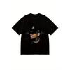3 Men'S Graphic T-Shirt - Black R&B Face Print, 180gsm Heavyweight, Round Neck Short Sleeve Casual Tee for Casual Attire & Music Fans