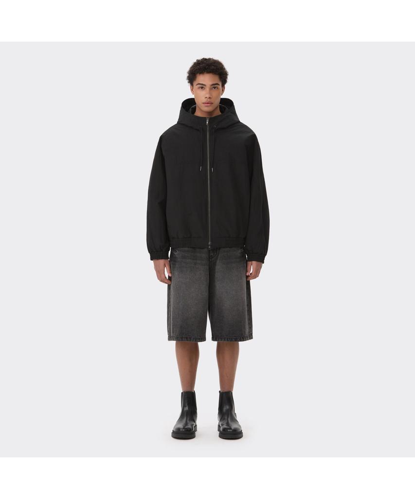 Customellow Black Padded Hood Blouson Cwuas26112Bkx